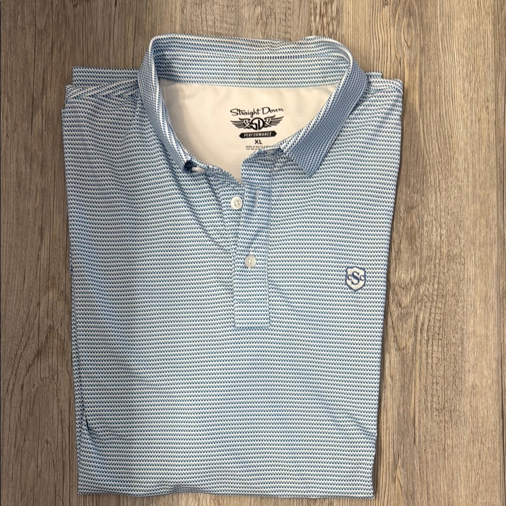 Classic Blue Striped Polo Shirt with Embroidered Logo